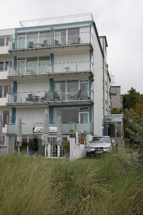 Blick von der Promenade auf Haus Nautilus Ferienwohnung